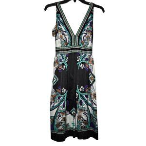 Ice Dark Floral Paisley Babydoll Dress Size 14 Boho Y2K Whimsigoth Fairycore